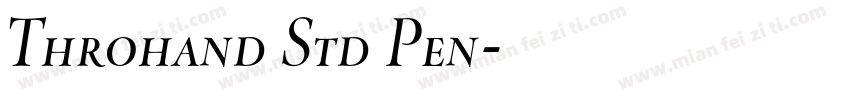 Throhand Std Pen字体转换